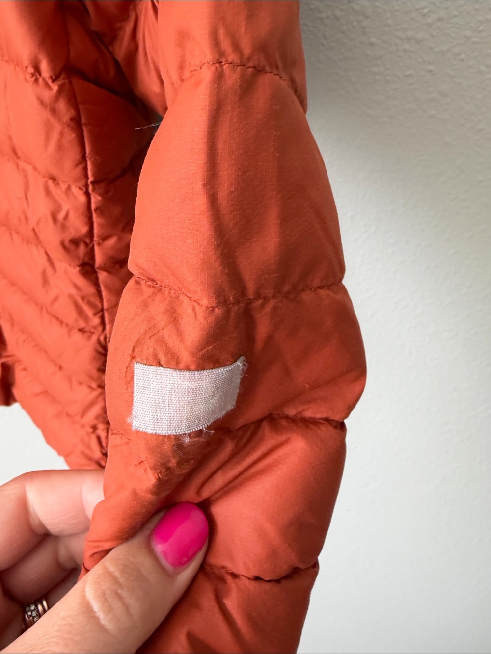 Patagonia Rust Orange Down Sweater Jacket Boys XS - Picture 6 of 9